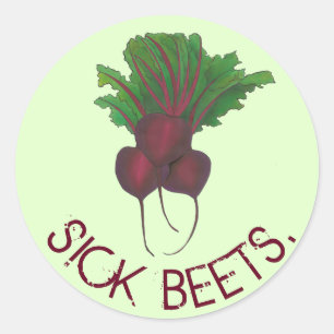 Sticker Rond Beets Malades (Beats) Jardin végétal de la bettera