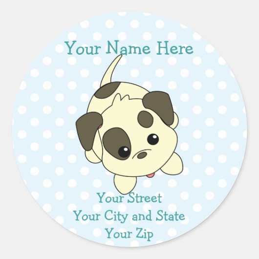 Sticker Rond Begin Puppy (Devant)