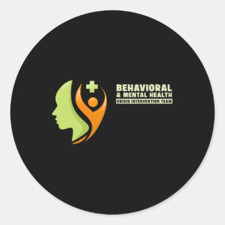 Sticker Rond Behavioral And Mental Health Crisis Intervention T
