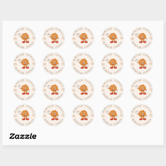 Sticker Rond Beige Brown Cookies Produit