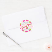 Sticker Rond Beige fraise (Enveloppe)