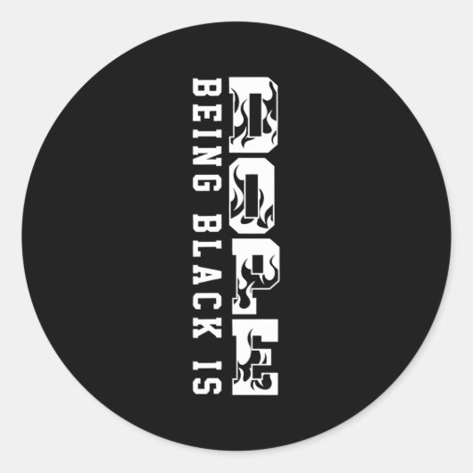 Sticker Rond Being Black Is Black History Hbcu Melanin African (Devant)