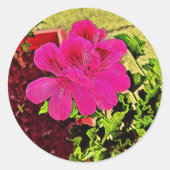 Sticker Rond Being happy is your choice blooming flower (Devant)