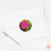Sticker Rond Being happy is your choice blooming flower (Enveloppe)