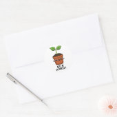 Sticker Rond Beleaf Dans Votre Amusant Plante Pun (Enveloppe)