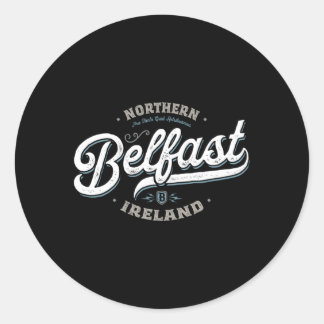 Sticker Rond Belfast Northern Ireland City Travel Capital