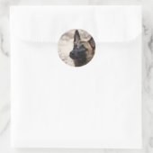 Sticker Rond Belge Malinois (Sac)