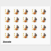 Sticker Rond Belge Malinois Boo (Feuille)