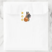 Sticker Rond Belge Malinois Boo (Sac)