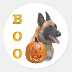 Sticker Rond Belge Malinois Boo