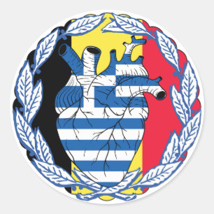 Sticker Rond Belgique Indépendance grecque Grèce