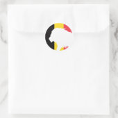 Sticker Rond Belgique Lion drapeau national belge (Sac)