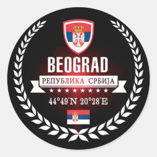 Sticker Rond Belgrade