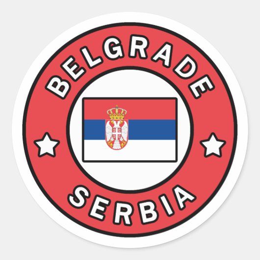 Sticker Rond Belgrade Serbie (Devant)