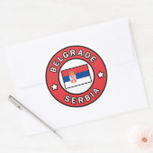 Sticker Rond Belgrade Serbie (Enveloppe)