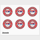 Sticker Rond Belgrade Serbie (Feuille)