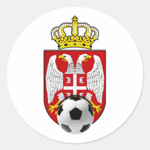 Sticker Rond Beli Orlovi White Eagles Serbie Srbija football