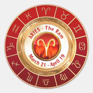 Sticker Rond BÉLIER - le signe astrologique de RAM