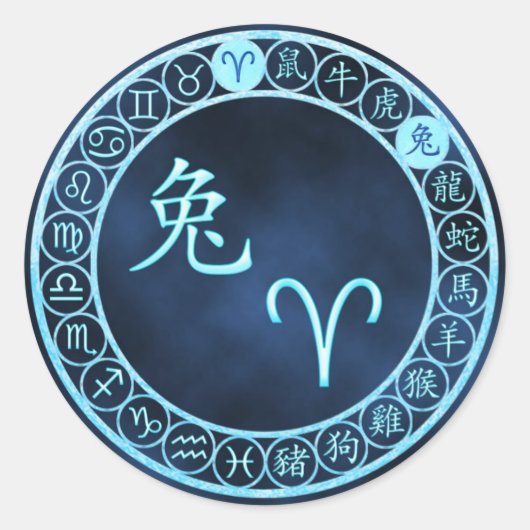 Sticker Rond Bélier/Rabbit (Devant)