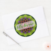Sticker Rond Believe : Inspirational : Geometry Mandala Art (Enveloppe)