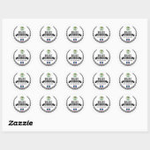 Sticker Rond Belize (Feuille)