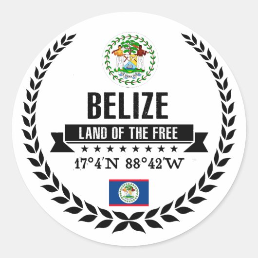 Sticker Rond Belize (Devant)