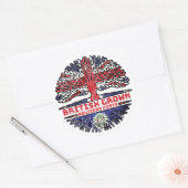 Sticker Rond Belize Belizé Royaume-Uni British Tree (Enveloppe)