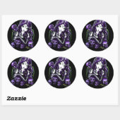 Sticker rond "Belladonna" (Feuille)