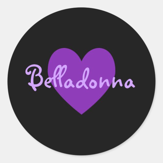 Sticker Rond Belladonna en violet (Devant)