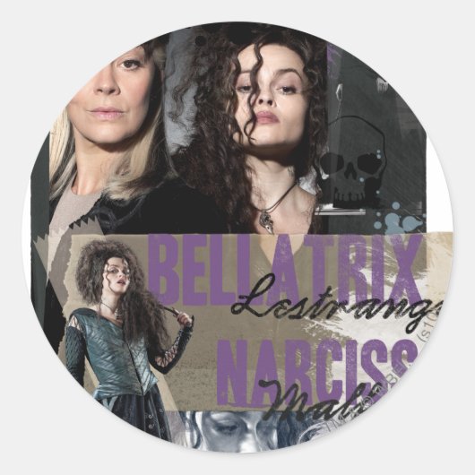 Sticker Rond Bellatrix Lestrange et Narcissa Malfoy (Devant)