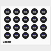 Sticker Rond Belle Airstream (Feuille)