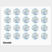 Sticker Rond Belle aquarelle design (Feuille)