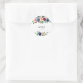 Sticker Rond Belle aquarelle Mariage floral (Sac)