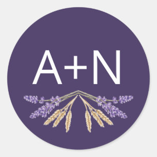Sticker Rond Belle baguette violette Lavande & Blé