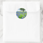 Sticker Rond Belle Bluebonnets Texas Photographie (Sac)
