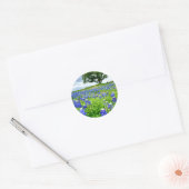 Sticker Rond Belle Bluebonnets Texas Photographie (Enveloppe)