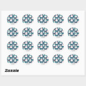 Sticker Rond Belle boule de neige (Feuille)