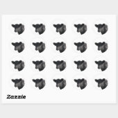 Sticker Rond Belle ceinture de galloway Steer (Feuille)