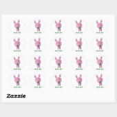 Sticker Rond Belle chance Cochon (Feuille)
