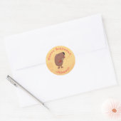Sticker Rond Belle chanteuse capybara anniversaire personnalisé (Enveloppe)