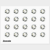Sticker Rond Belle chauve-souris Halloween (Feuille)
