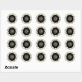 Sticker Rond Belle colibri violet (Feuille)