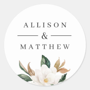 Sticker Rond Belle collant mariage magnolia
