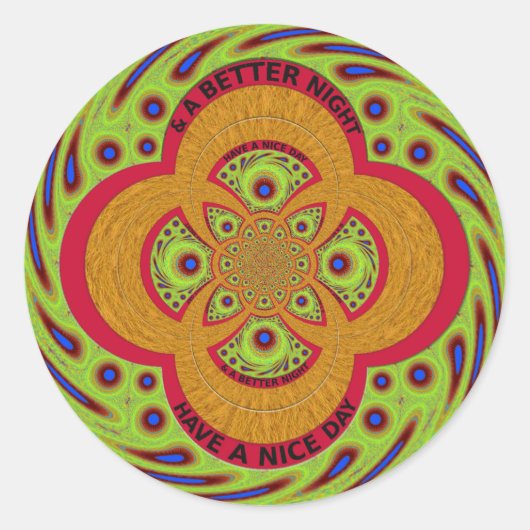 Sticker Rond Belle conception de Motif mandala africain extraor (Devant)