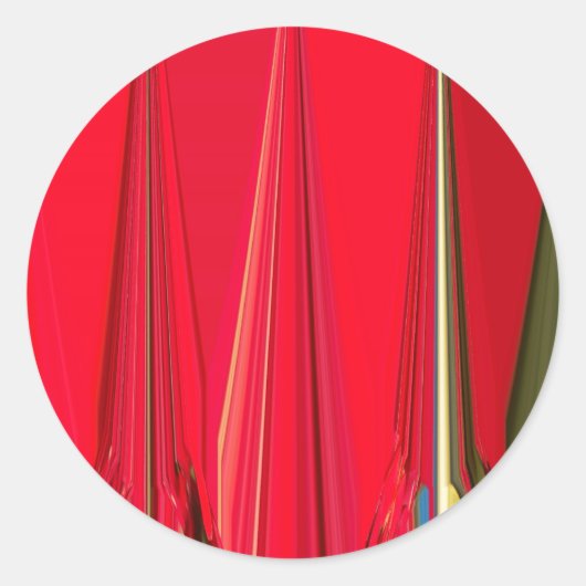 Sticker Rond Belle conception rouge (Devant)