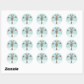 Sticker Rond Belle Dancing Reindee - Noël (Feuille)