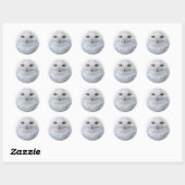 Sticker Rond Belle, Dreamy et Serene Snowy Owl (Feuille)