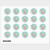 Sticker Rond Belle Edmontosaurus (Feuille)