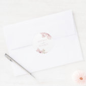 Sticker Rond Belle Elegance Blush Floral Mariage (Enveloppe)