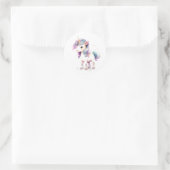 Sticker Rond Belle et majestueuse licorne (Sac)